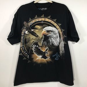 Liquid Blue Vintage Bald Eagle Shirt Extra…